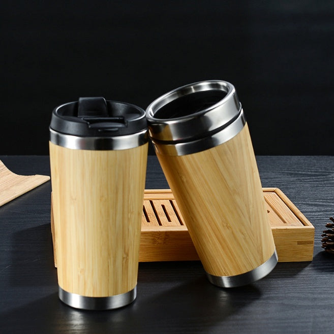 Eco-Friendly Bamboo Coffee Cup – Double Wall Insulated Travel Mug