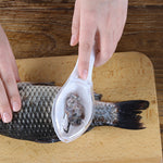 Fish Scale Scraper Brush with Cover | Easy Fish Skin Cleaner