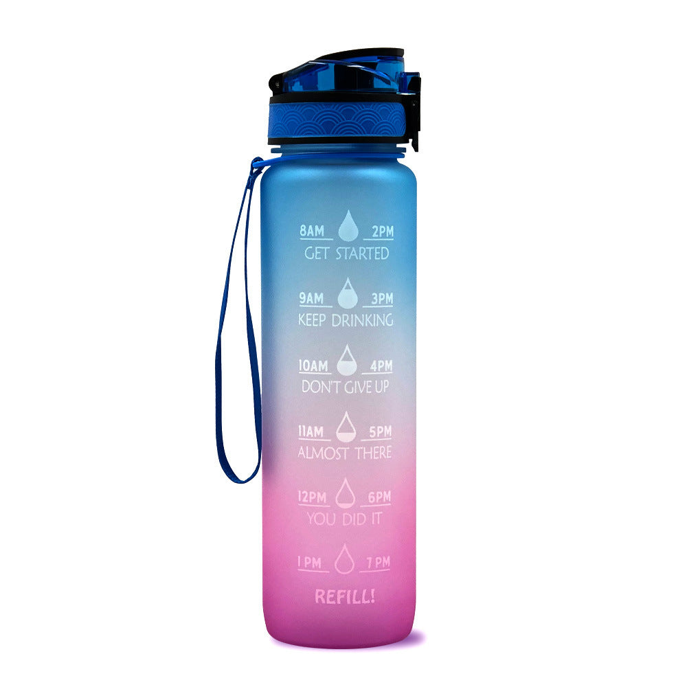 Leakproof Cycling Sports Water Bottle – 1L Motivational Fitness Cup