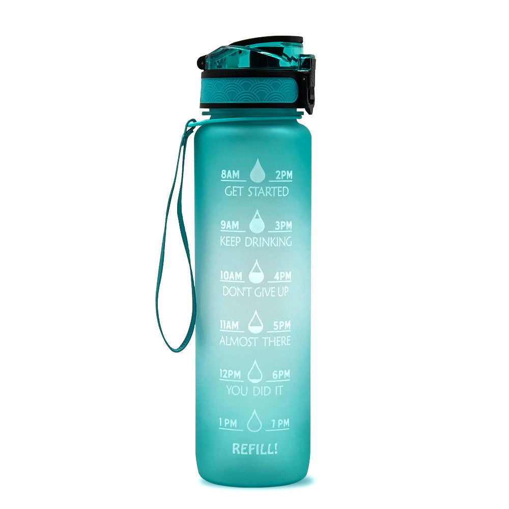 Leakproof Cycling Sports Water Bottle – 1L Motivational Fitness Cup