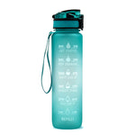 Leakproof Cycling Sports Water Bottle – 1L Motivational Fitness Cup