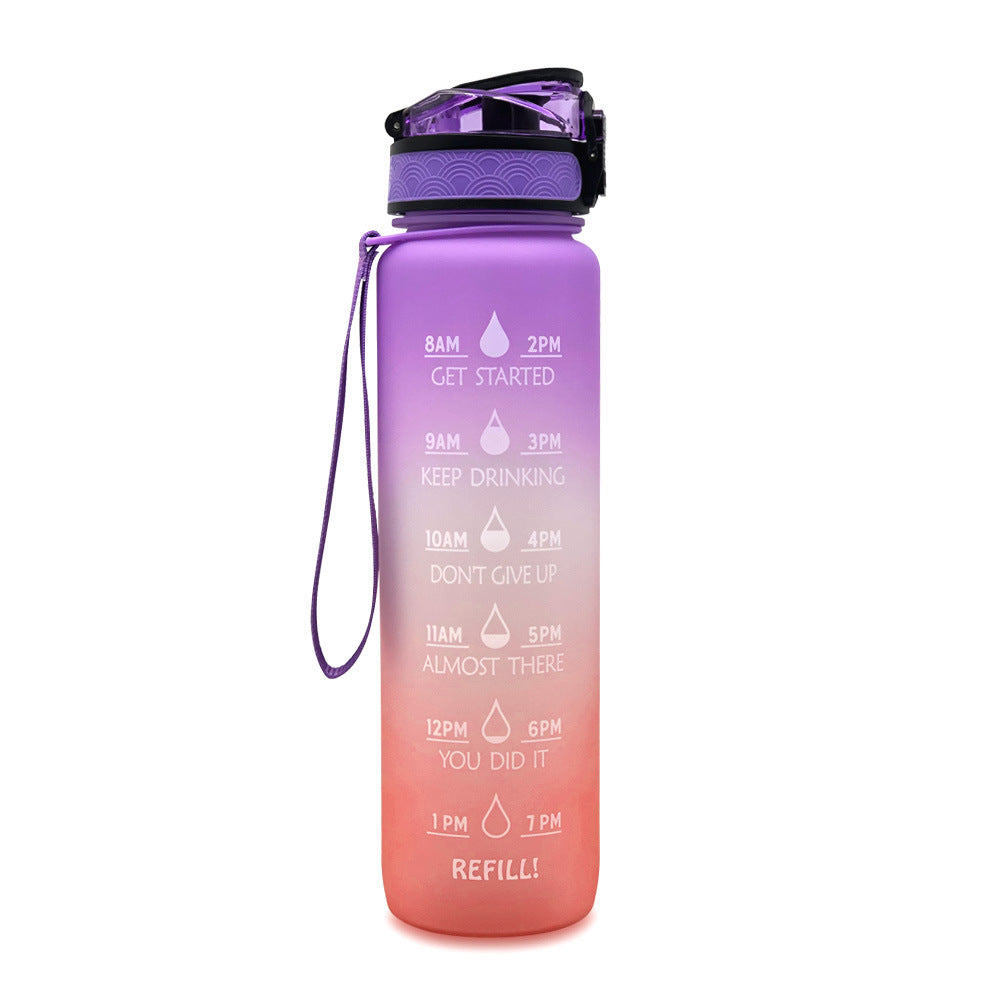 Leakproof Cycling Sports Water Bottle – 1L Motivational Fitness Cup