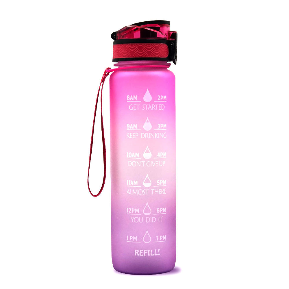 Leakproof Cycling Sports Water Bottle – 1L Motivational Fitness Cup