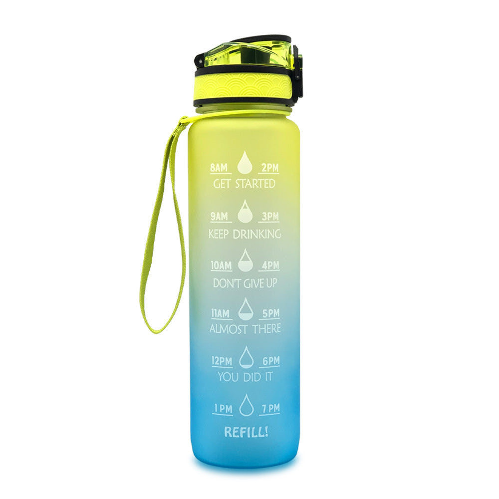 Leakproof Cycling Sports Water Bottle – 1L Motivational Fitness Cup