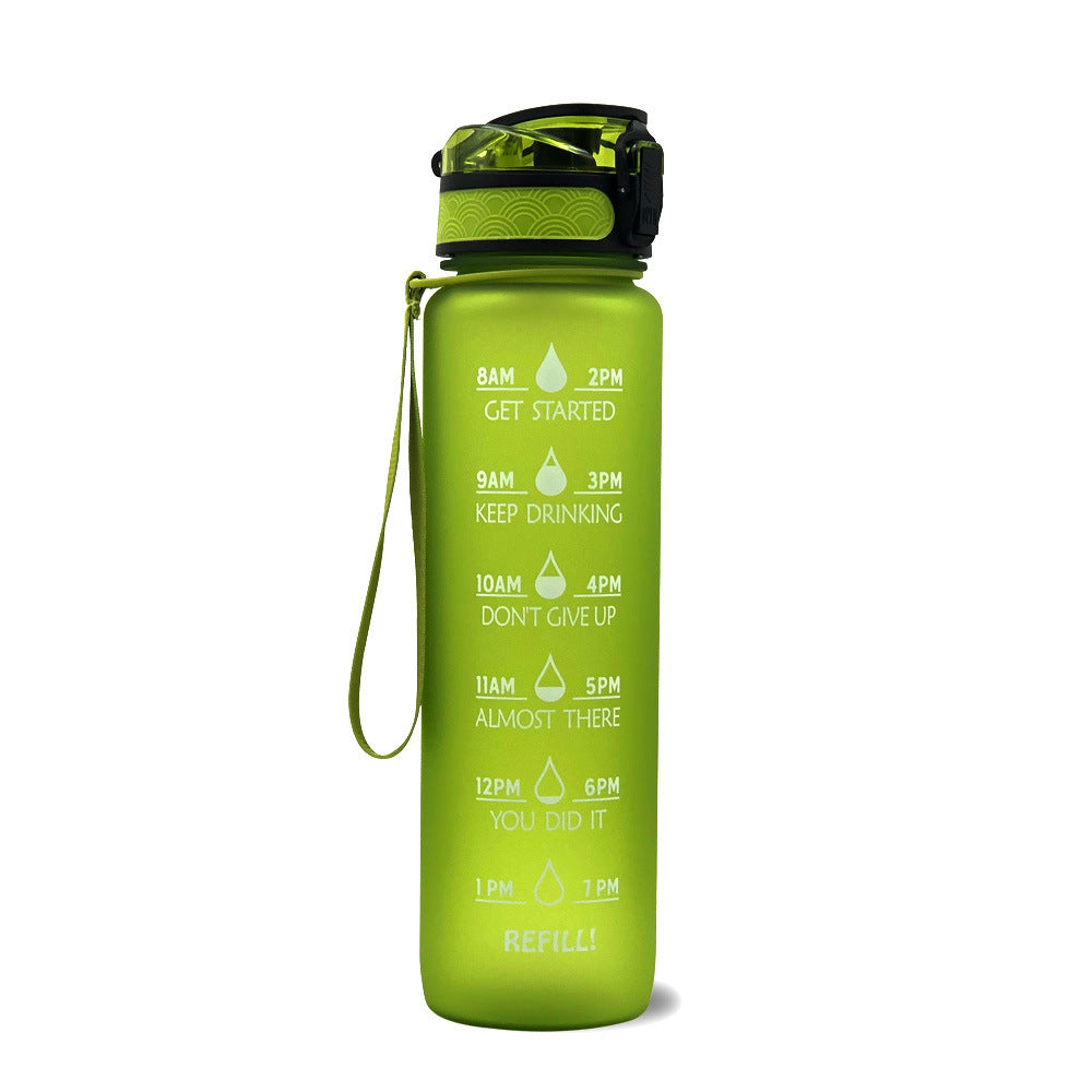 Leakproof Cycling Sports Water Bottle – 1L Motivational Fitness Cup