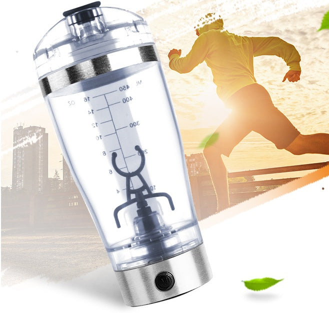 Electric USB Protein Shake Stirrer Bottle – Portable Vortex Blender 600ml