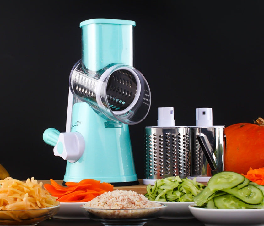 Manual Mandoline Vegetable Slicer – Multifunctional Round Kitchen Cutter