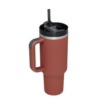 40 Oz Stainless Steel Insulated Tumbler with Handle & Straw