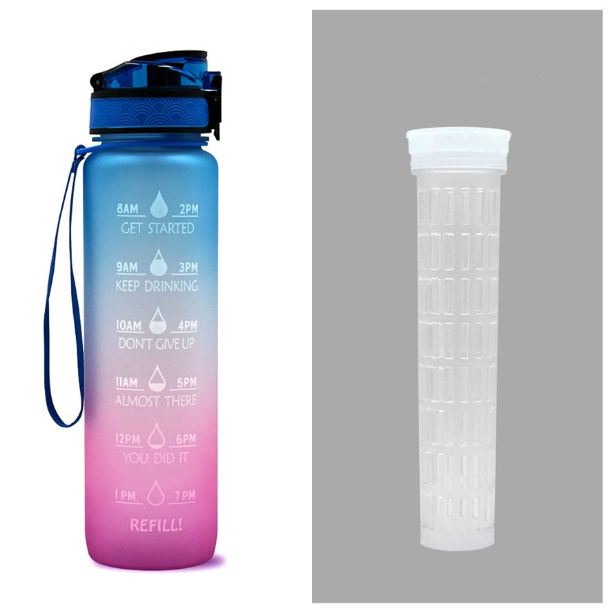 Leakproof Cycling Sports Water Bottle – 1L Motivational Fitness Cup