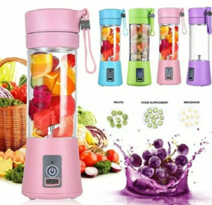 USB Rechargeable Mini Fruit Juice Mixer | Portable 6-Blade Smoothie Blender
