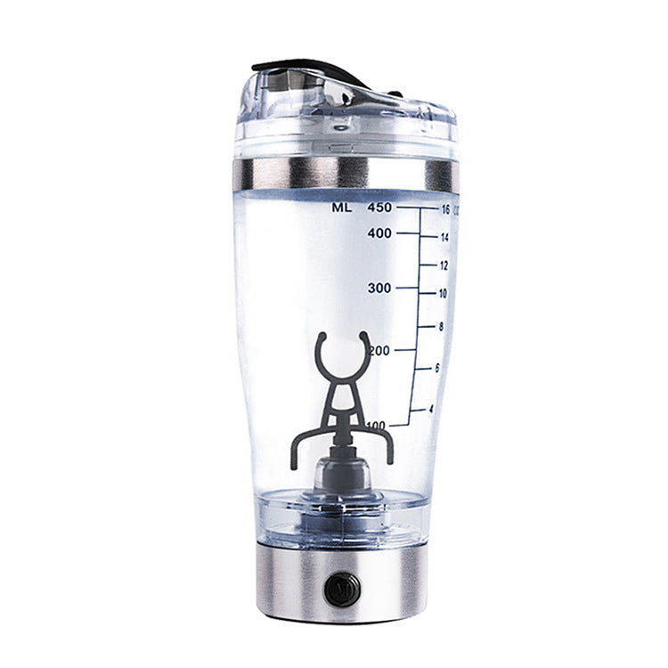 Electric USB Protein Shake Stirrer Bottle – Portable Vortex Blender 600ml