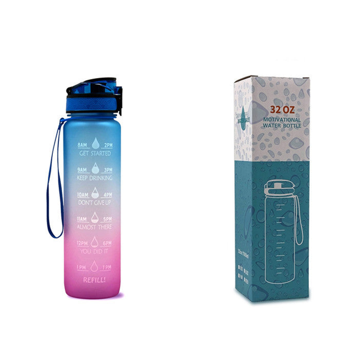 Leakproof Cycling Sports Water Bottle – 1L Motivational Fitness Cup