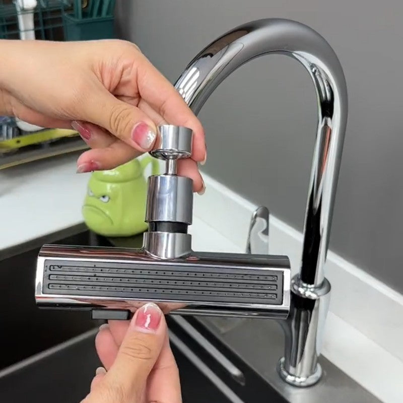 Kitchen Faucet Waterfall Outlet | Splash-Proof 3-in-1 Pull-Down Sprayer
