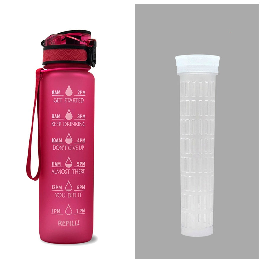 Leakproof Cycling Sports Water Bottle – 1L Motivational Fitness Cup