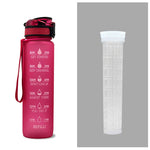 Leakproof Cycling Sports Water Bottle – 1L Motivational Fitness Cup