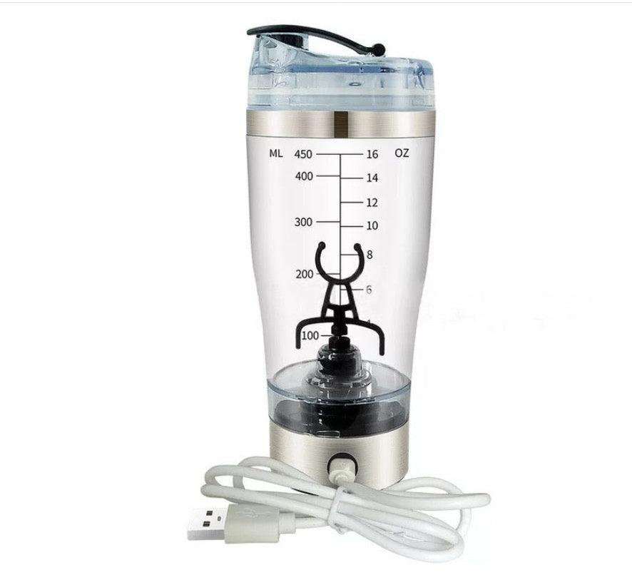 Electric USB Protein Shake Stirrer Bottle – Portable Vortex Blender 600ml