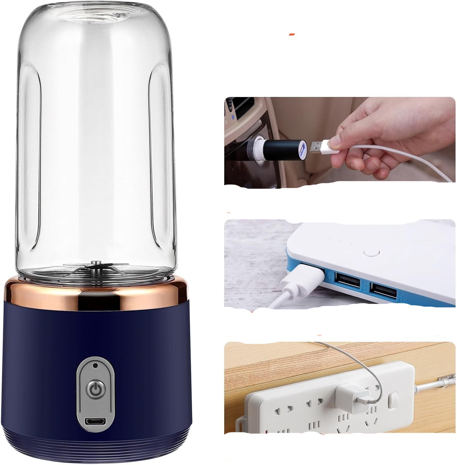 Portable Electric Blender – Rechargeable Smoothie & Juice Maker