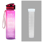 Leakproof Cycling Sports Water Bottle – 1L Motivational Fitness Cup