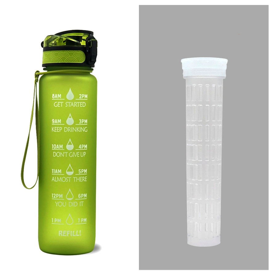 Leakproof Cycling Sports Water Bottle – 1L Motivational Fitness Cup